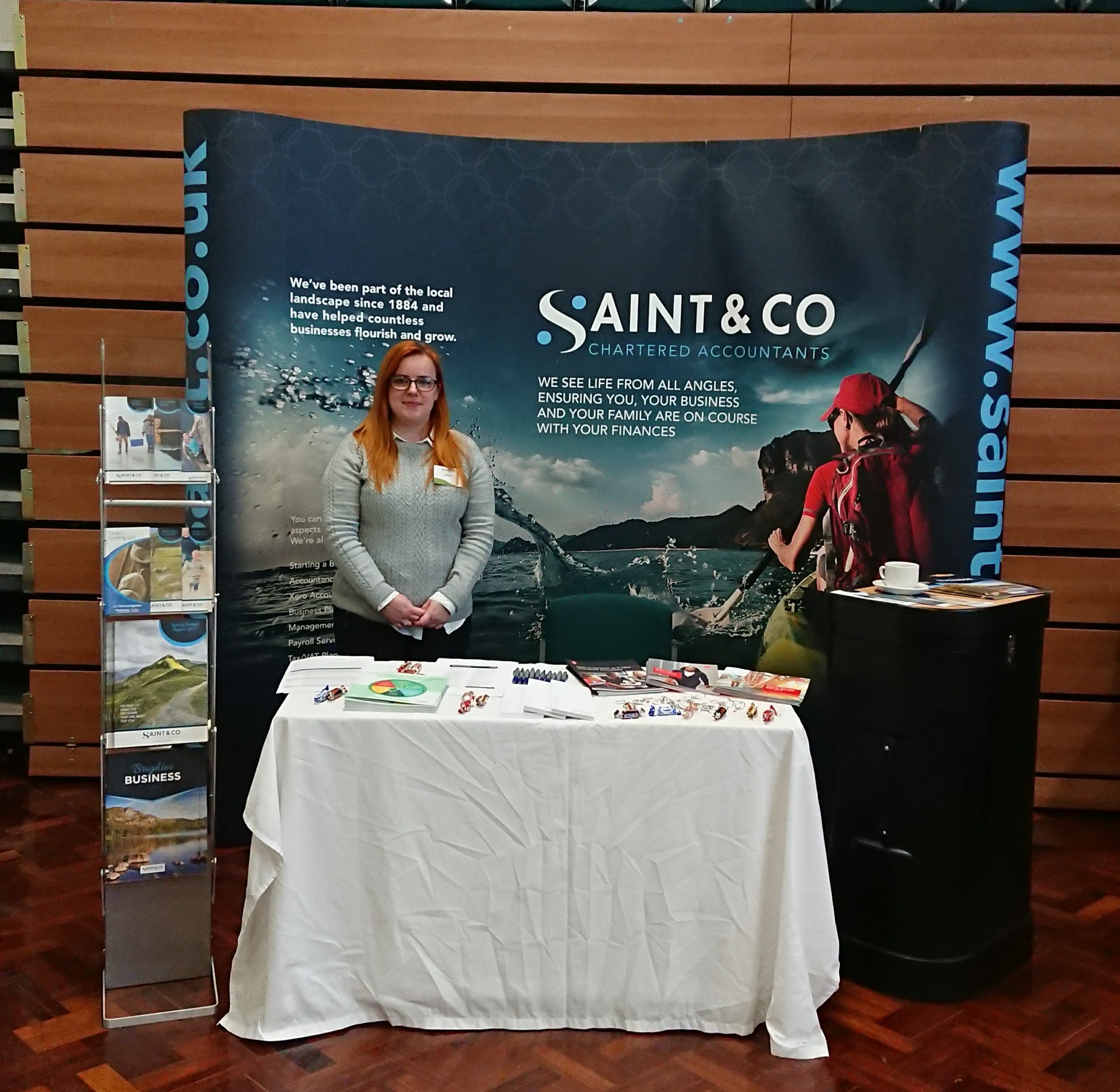 Whitehaven & Millom Office's Accounts Senior, Sarah Shaw at Millom School's Careers Day